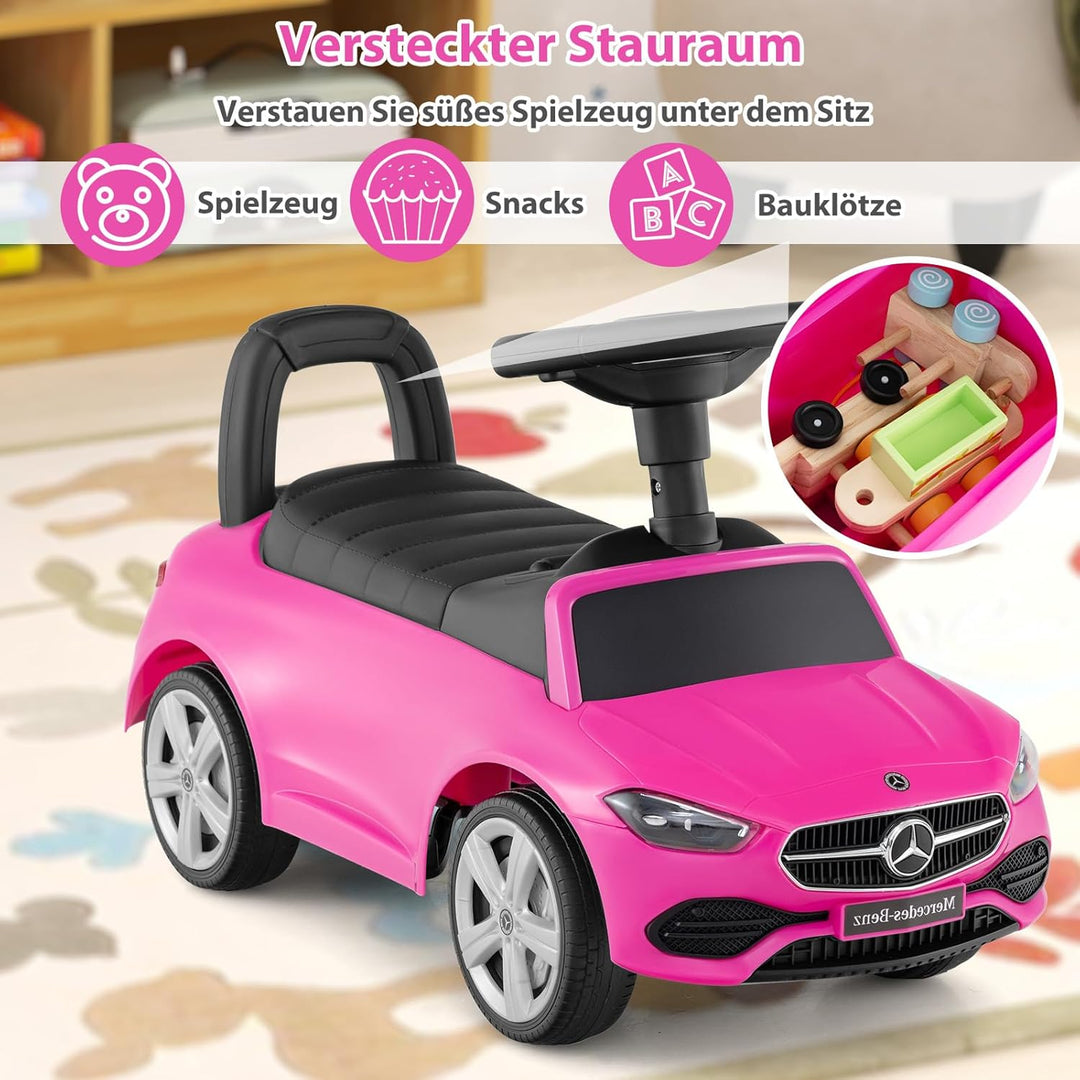 SOARS Kinder Rutschauto, Rutschfahrzeug mit Lenkrad, Sound, Stauraum, Spielzeugauto Jungen & Mädchen