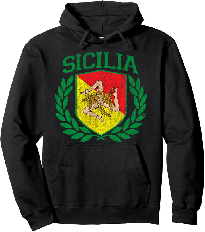 SICILIEN - Sizilien Flagge und Trinacria - Sizilianische Pullover Hoodie