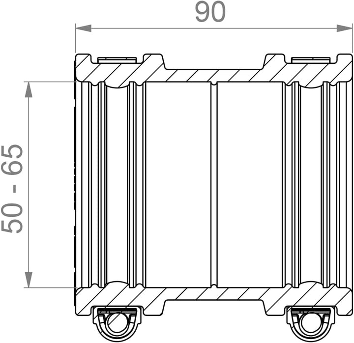 Crassus Schlauchadapter CDC 065 Typ 1, EPDM / V2A, 1 Stück, 50-65 mm, CRA14024, 50-65 mm