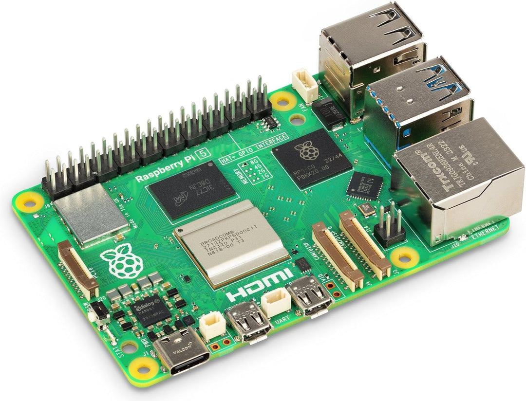 Raspberry Pi 5 mit 8GB RAM, Active Cooler Kit inklusive offizielles Netzteil, Dual 4K HDMI, Gigabit