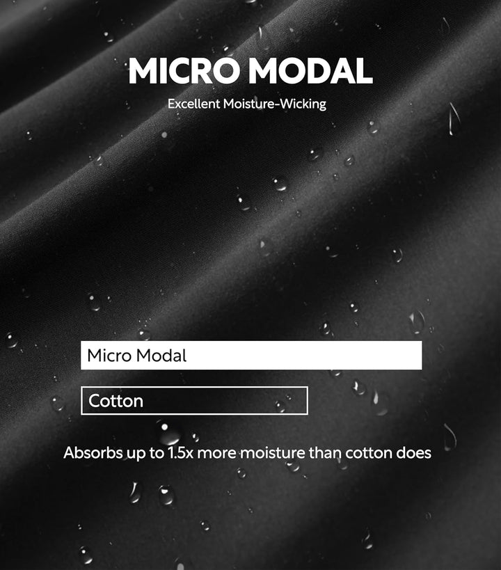 DAVID ARCHY Herren Unterhemden Business aus Micro Modal Tshirt Seidig Glatt Weich Kurzarm Atmungsakt