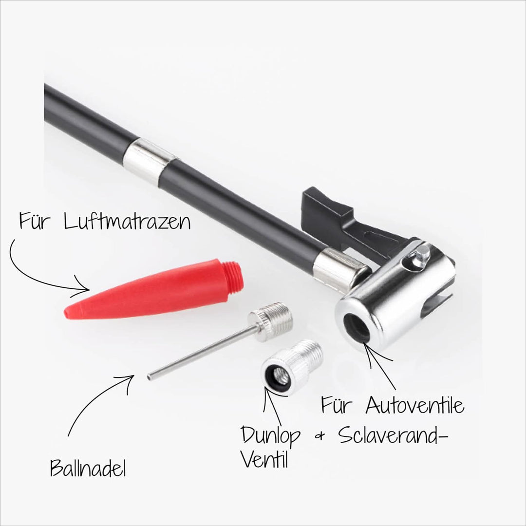 FISCHER 50375 Akkukompressor, elektrische Luftpumpe 10,3 Bar, Powerbank und Taschenlampe, für Fahrra