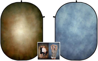 Kate Walimex Falthintergrund 1,5x2m Faltbarer Hintergrund Hellblau-braun Fotografie Hintergrund Meta