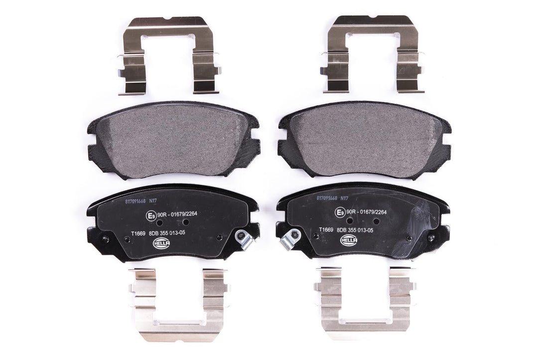 HELLA PAGID 8DB 355 013-051 Bremsbelagsatz - T1669 - Dicke/Stärke: 19.1mm - Bremssystem: Mando - mit