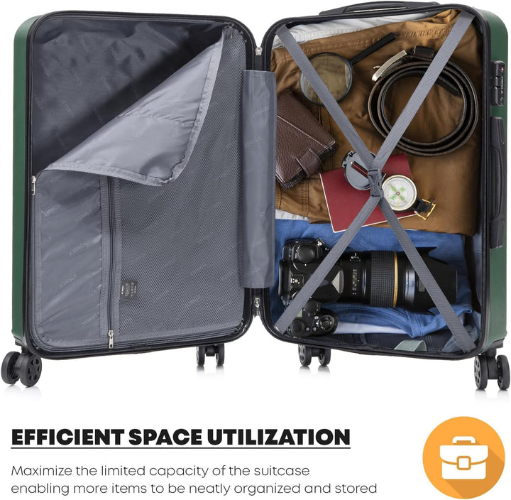Premium Reisekoffer TSA-Schloss,YKK-Reissverschluss Hartschalen-Koffer Trolley Kabinenkoffer Rollkof