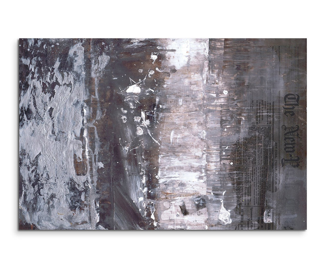 Paul Sinus Art 80x60cm Fotoleinwand Leinwanddruck Kunstdruck Wandbild schwarz grau beige Grunge