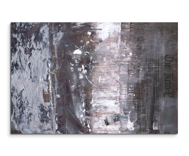Paul Sinus Art 80x60cm Fotoleinwand Leinwanddruck Kunstdruck Wandbild schwarz grau beige Grunge