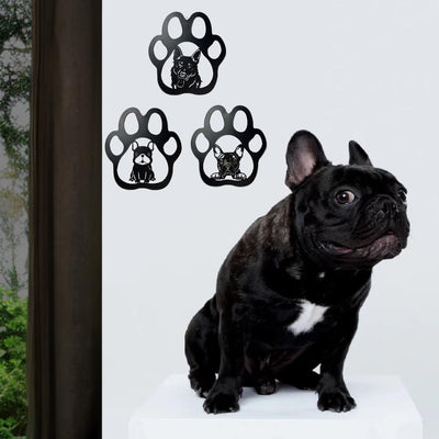 Ctpeng 3 Stück Metall Hund Wand Dekor, Garten Dekoration Hängen für Innen, Aussen Haus, Schlafzimmer