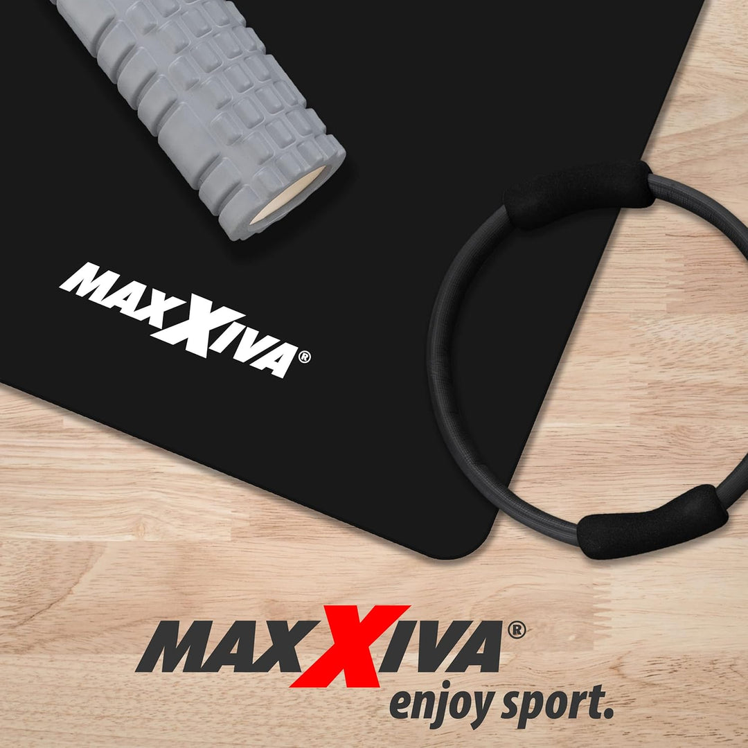 MAXXIVA® Yogamatte - 190x60x1,5 cm oder 190x100x1,5 cm, mit Tragegurt, Phthalatfrei, Rutschfest, Far