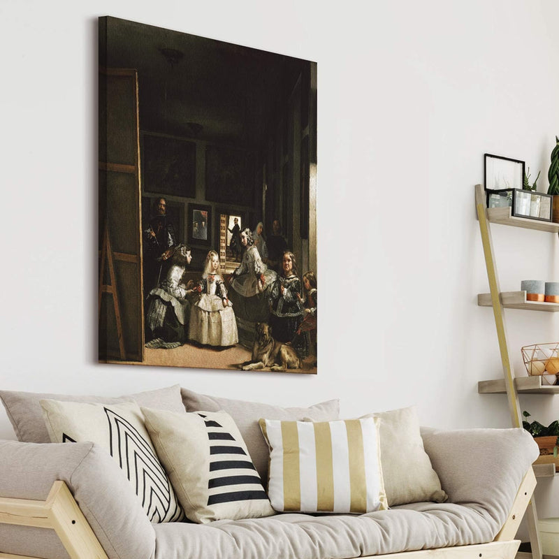 PICANOVA – Diego Velázquez – Las Meninas 75x100cm – Bild auf Leinwand – Premium Kunstdruck Auf 2cm H