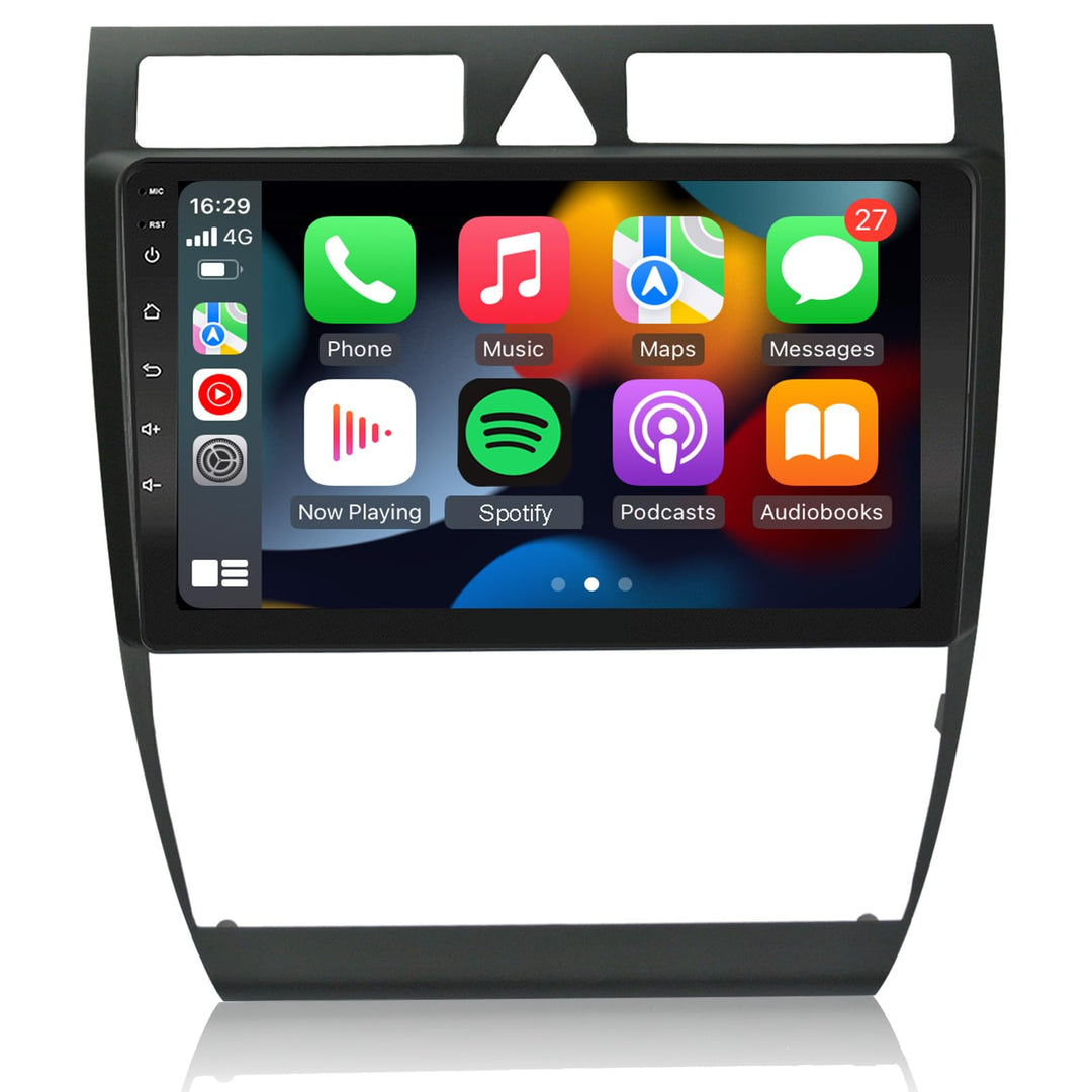 EZoneTronics Carplay Radio Android Auto Radio für Audi A6 C5 1997-2004 S6 1999-2004 mit 9 Zoll Touch