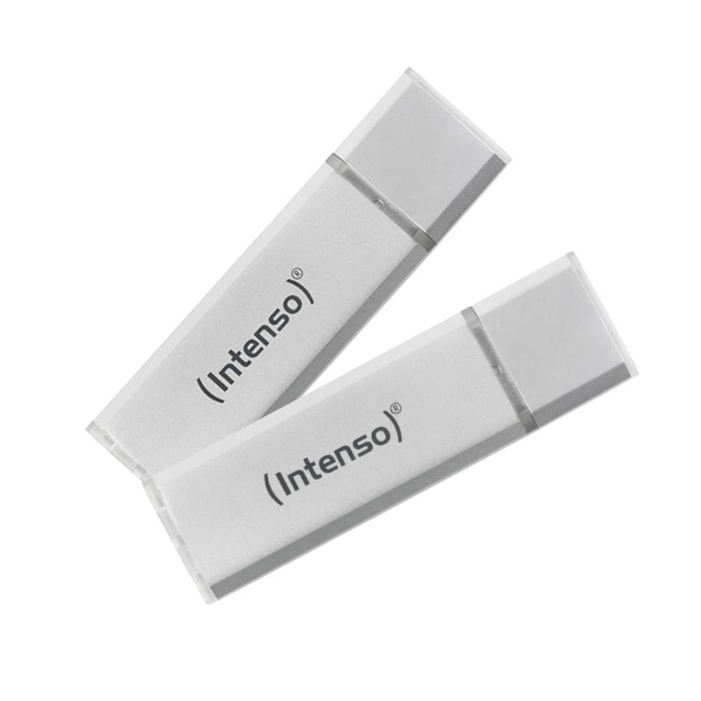 Intenso Ultra Line, 2x 64GB Speicherstick, USB 3.2 Gen 1x1, silber 2x 64 GB - USB 3.2, 2x 64 GB - US