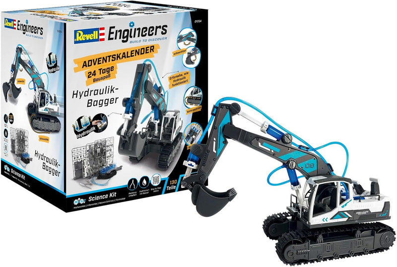Revell Adventskalender Engineers „Hydraulischer Bagger“ I Adventkalender zum Selbermachen I Adventsk