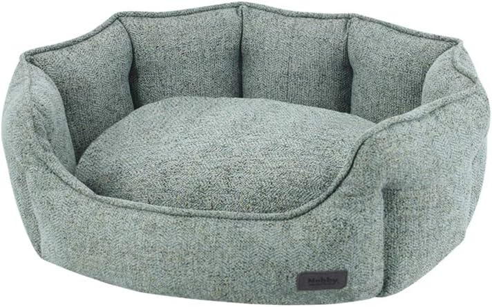 Nobby Komfort Bett oval Nevis grün 65 x 57 x 22 cm Grün,Grün-grauer L 65 x B 57 x H 22 cm, Grün,Grün