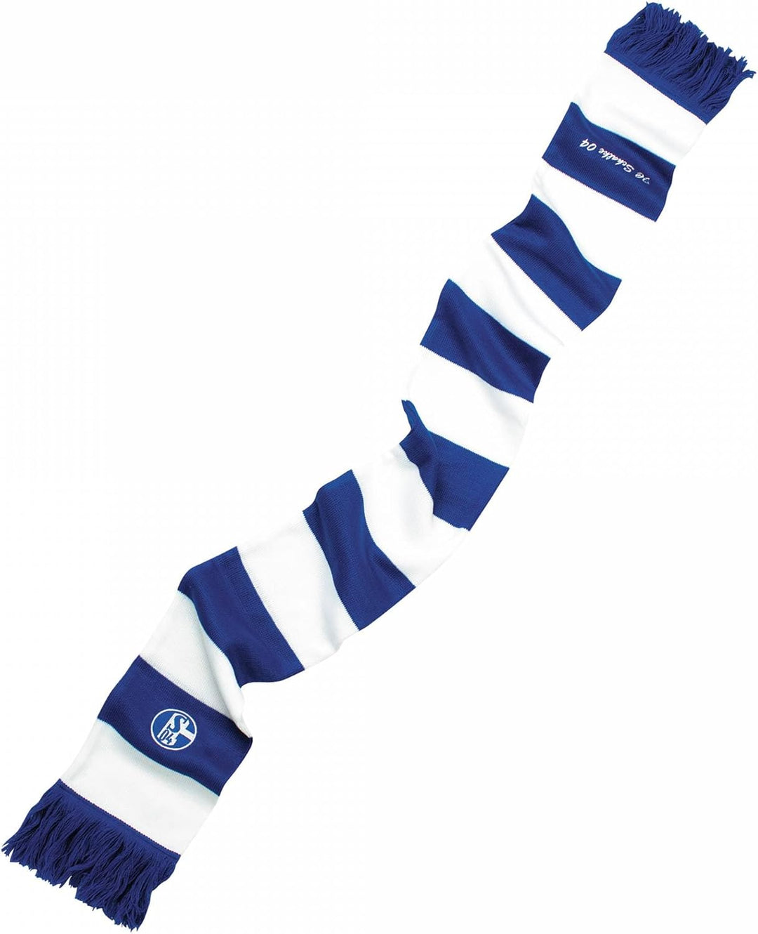 FC Schalke 04 Strickschal - Blockstreifen - blau/weiss Fanschal Schal S04 - Plus Lesezeichen I Love