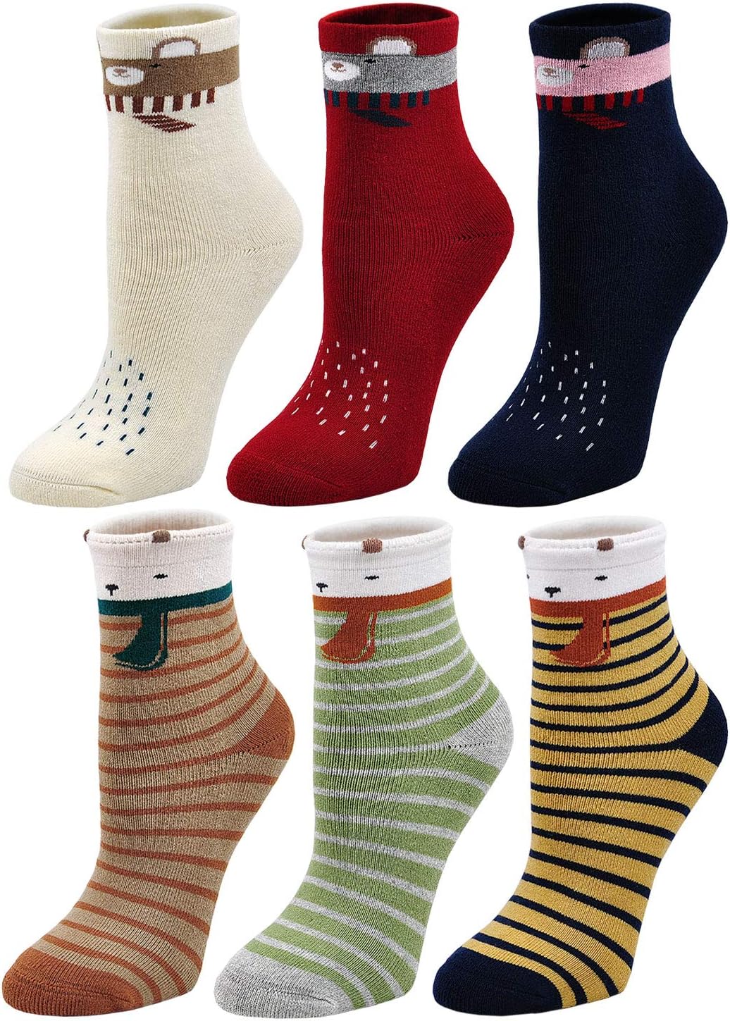 LOFIR Dicke Kinder Socken aus Baumwoll Winter Warme Thermo Socken für kleine Mädchen Jungen Kleinkin