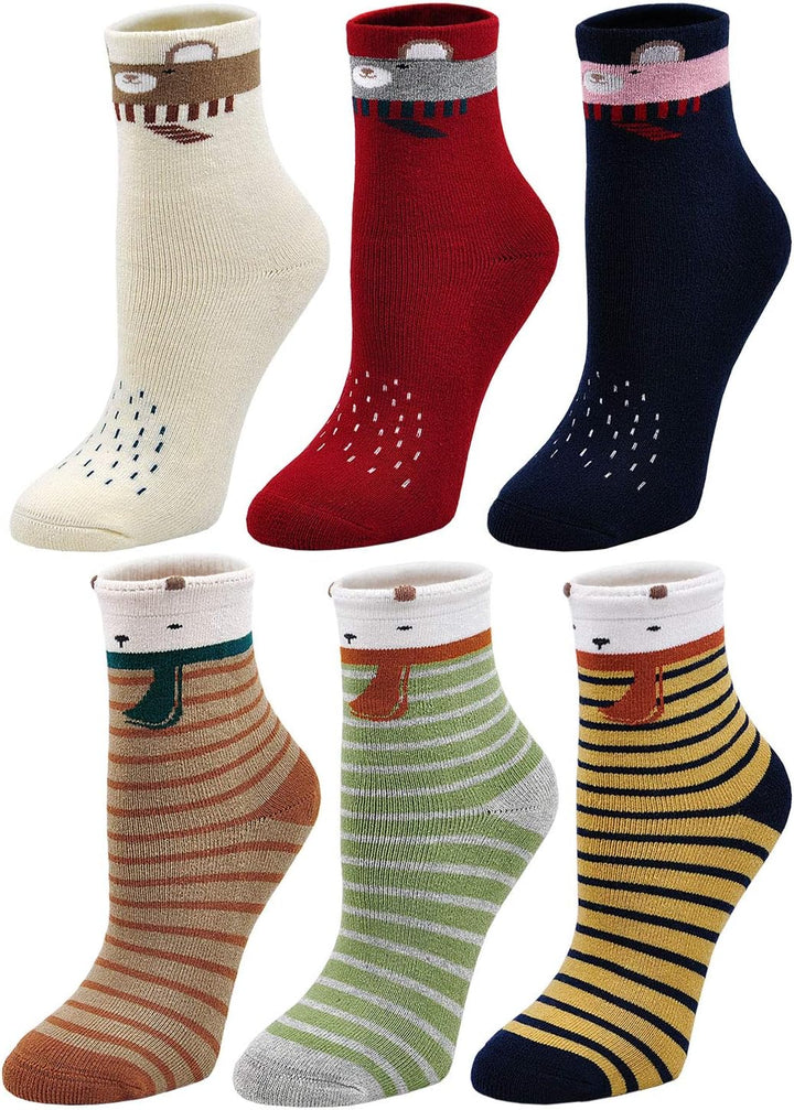 LOFIR Dicke Kinder Socken aus Baumwoll Winter Warme Thermo Socken für kleine Mädchen Jungen Kleinkin
