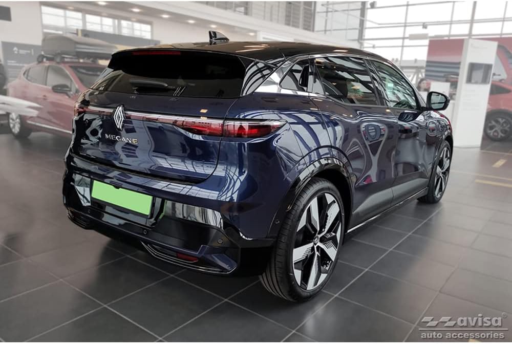 Avisa Schwarz Edelstahl Heckstossstangenschutz kompatibel mit Renault Megane E-Tech 2022- &