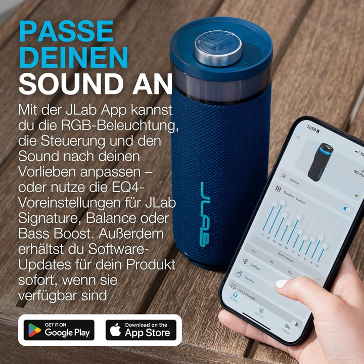 JLab Go Party Tragbarer Bluetooth Lautsprecher mit 16H+ Akkulaufzeit - 10W Drahtloser Outdoor Reise-