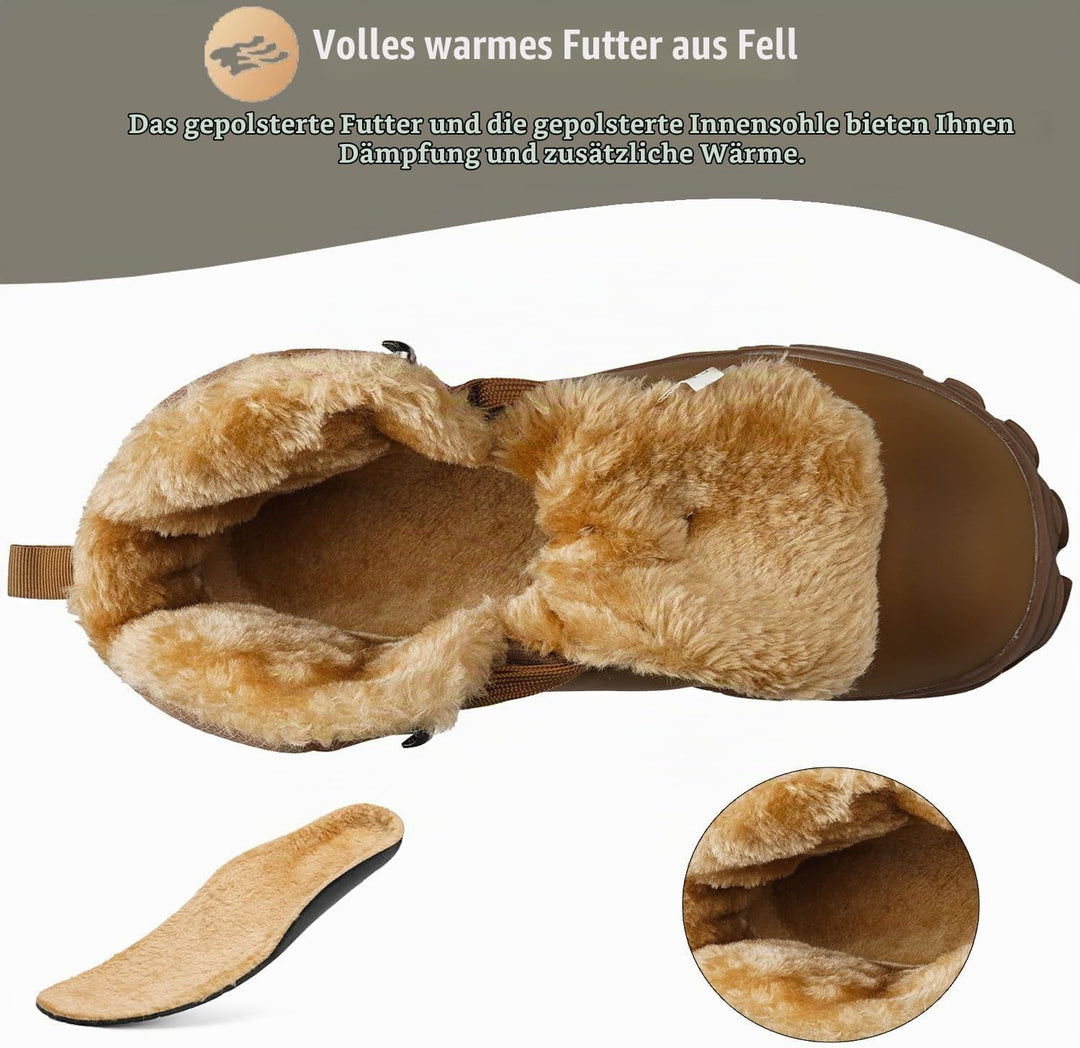 Sisttke Barfussschuhe Herren Damen Winter Gefüttert Wasserdicht Winterschuhe Outdoor rutschfeste Sch