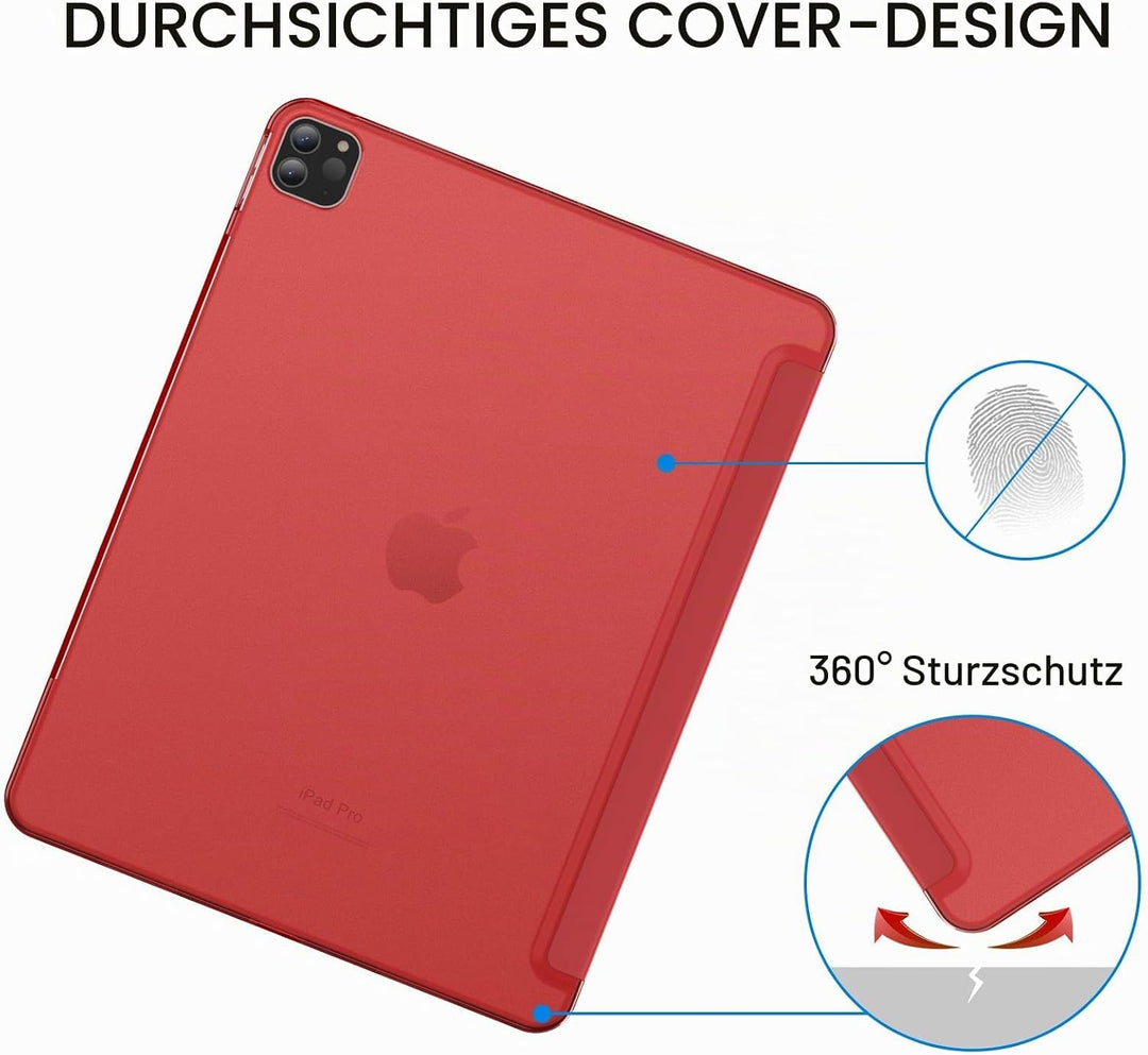 JETech Hülle für iPad Pro 12,9 Zoll (6./5. Generation, Modell 2022/2021), Unterstützung Pencil Aufla