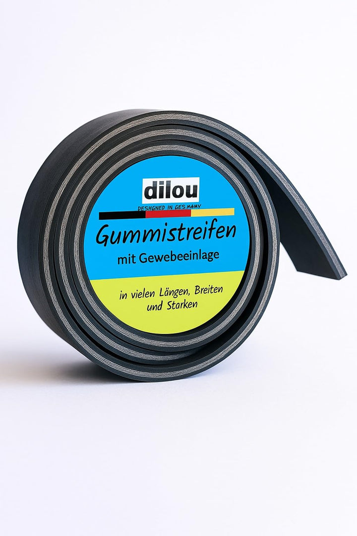 Gummistreifen mit Gewebeeinlage 1000mm lang 15mm dick 80mm bis 200mm breit Vollgummi Hartgummi Gummi