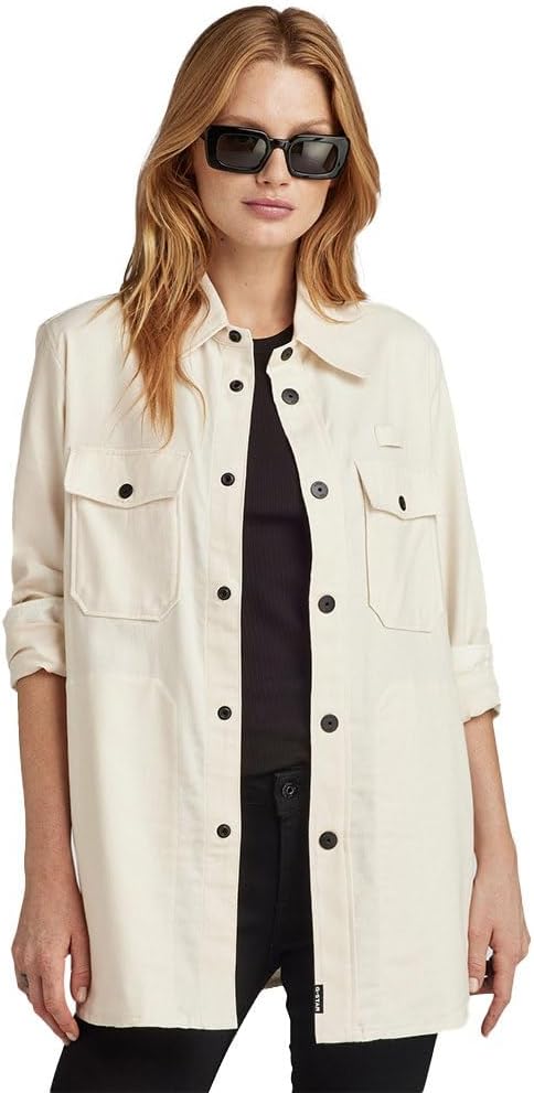 G-STAR Damen Boyfriend Overshirts XS Beige (Ecru D22178-d299-159), XS Beige (Ecru D22178-d299-159)