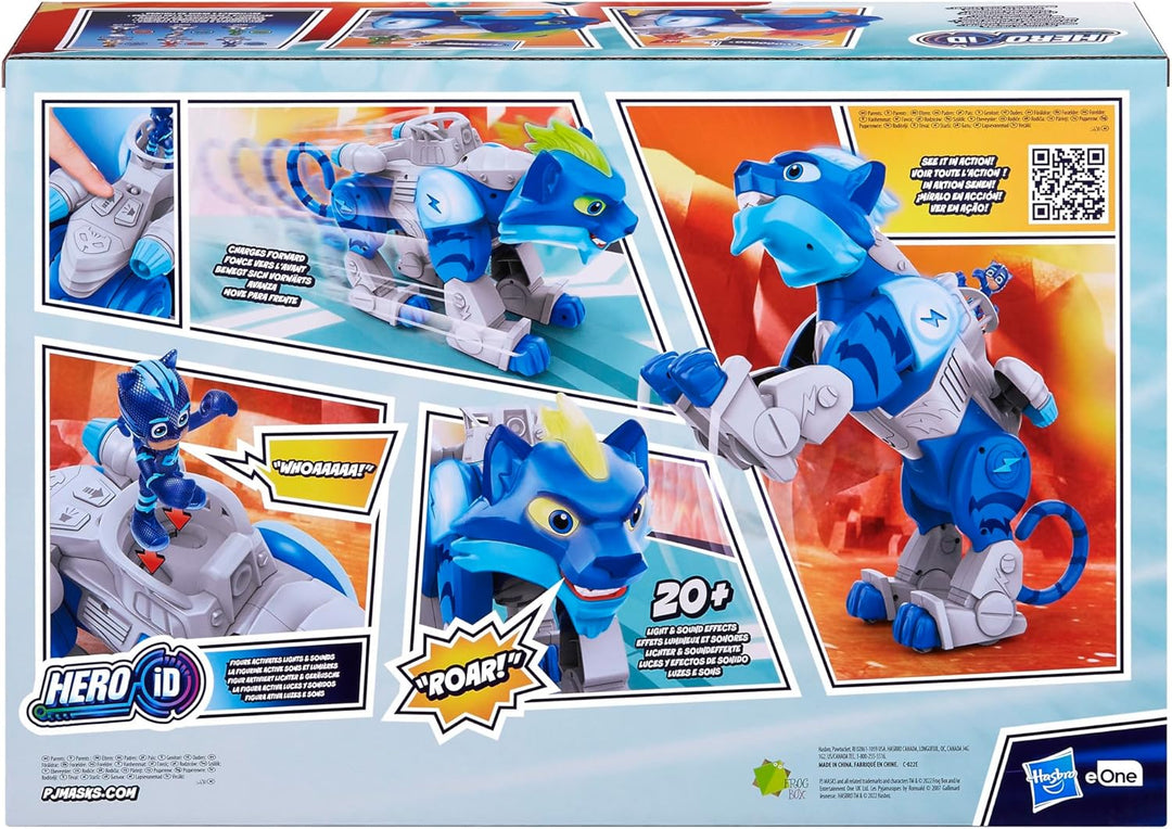 PJ Masks Hasbro Animal Power Charge and Roar Power Cat, Interactive Toys with 20+ Lights and Sounds,