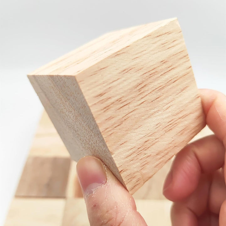 Anktily 20 Stück Kiefernholz Würfel, 5 cm, unlackiert, quadratisch, für Handwerk, Schnitzen, Puzzle,