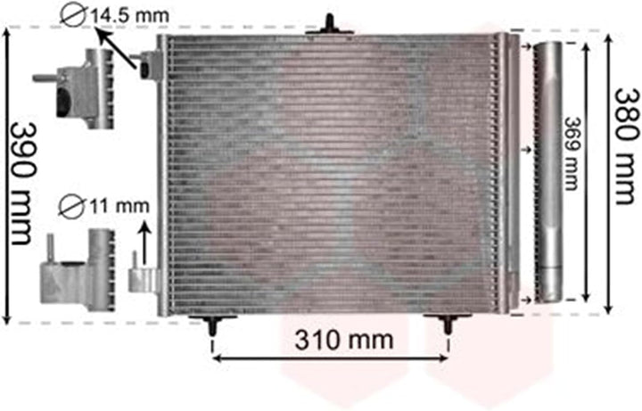 VAN WEZEL 40005295 Kondensator, Klimaanlage