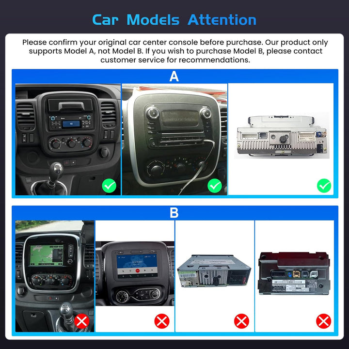 Inefala 4+128G Autoradio für Renault Trafic 3 2014-2021/Opel Vivaro B 2014-2019 Android 15 mit 9&