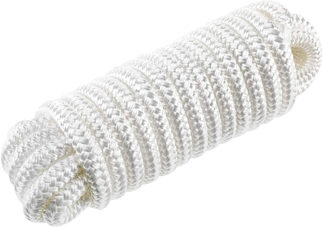 BOOMSTART 4 Stück Boot Seil 12mm Festmacherleine mit Auge Nylon Doppelt Geflochten Fenderseil Dock L