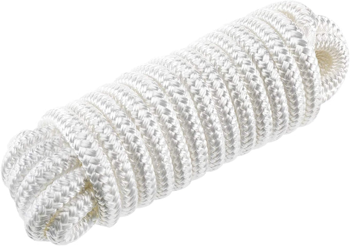 BOOMSTART 4 Stück Boot Seil 12mm Festmacherleine mit Auge Nylon Doppelt Geflochten Fenderseil Dock L