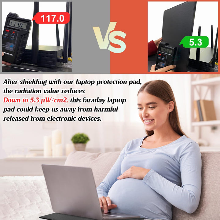 Laptop Pad Protection, 30 * 40 cm, EMF-Schutz-Laptop-Pad, Strahlungsblockierendes Computer-Pad, EMF-