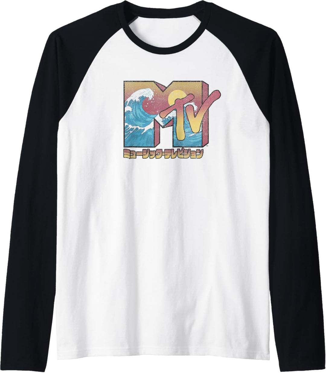 MTV Music Television Japan Wave Logo Raglan