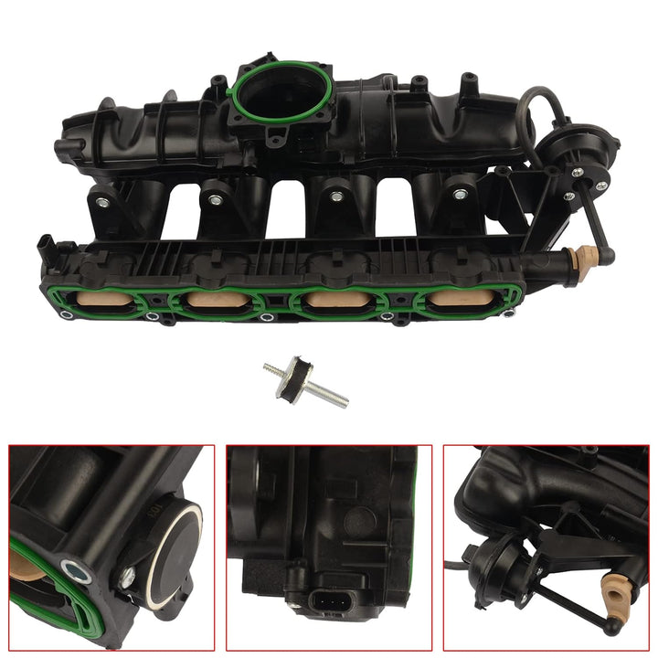 Bisenya Ansaugkrümmer Kompatibel mit 06J198211D 06J198211 mit Sensor+Ventil 1.8 TFSI CDAA CDAB