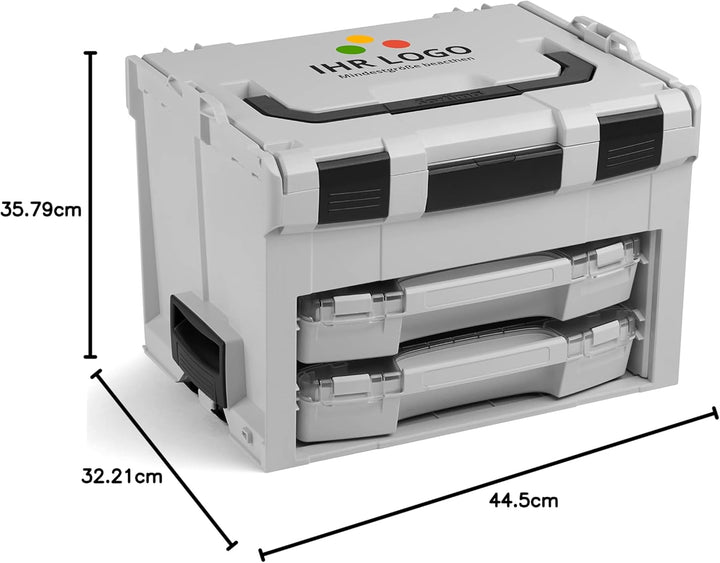 Bosch Sortimo LS-BOXX 306 grau Werkzeugkoffer Set inklusiv 2x i-BOXX leer | individuell anpassbar mi