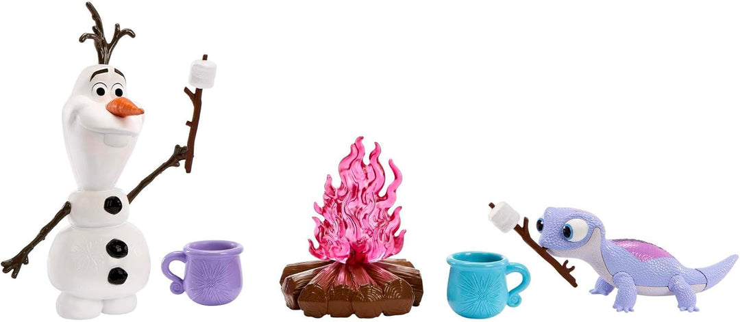 DISNEY DIE EISKÖNIGIN - Olaf und Bruni Kakao-Set für Lagerfeuer, Tassen mit Kakao und Marshmallows,