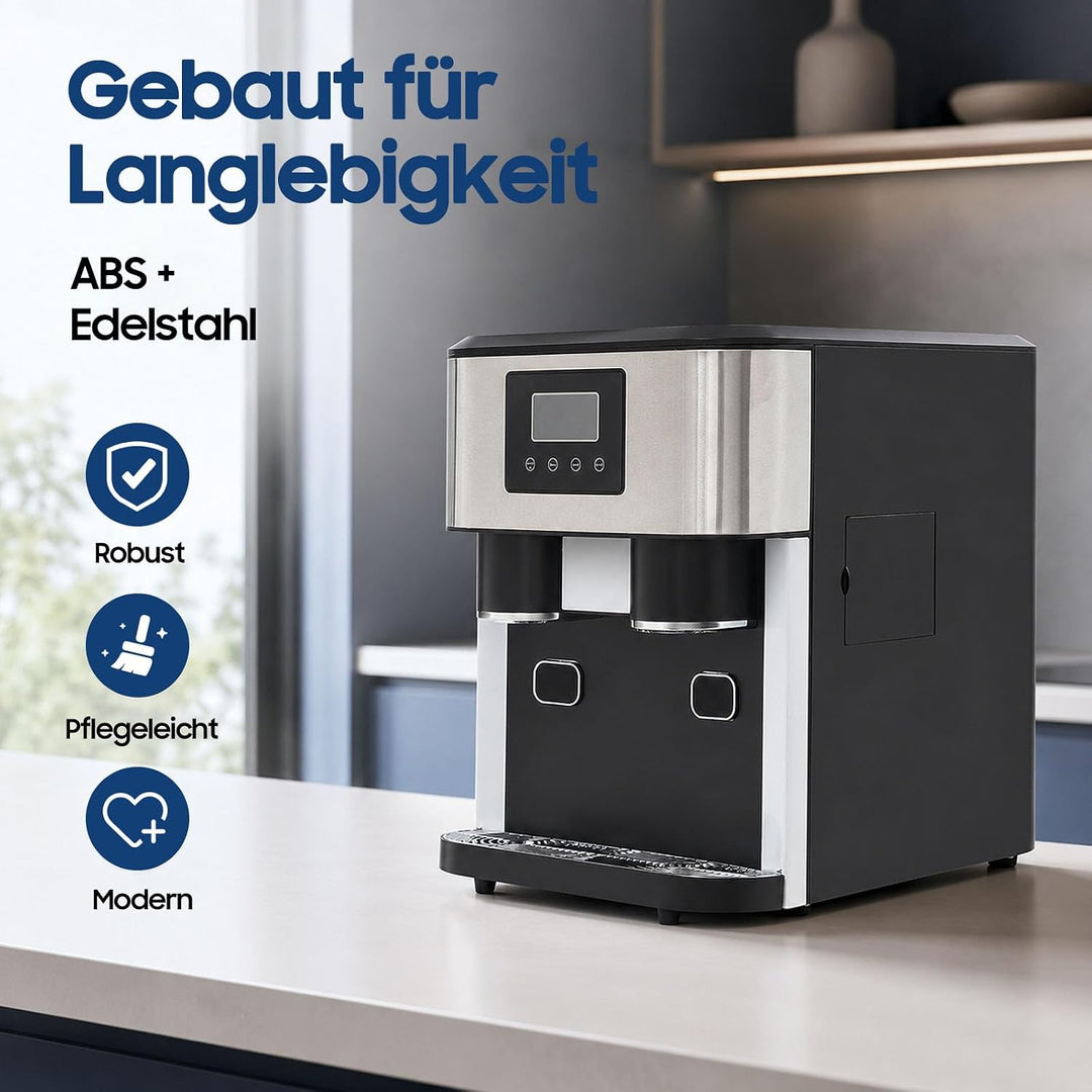 3-in-1 Eiszubereiter - Eiskubermaschine für Gehacktes Eis und Eiswürfel, 10-15 kg Eis pro Tag in 8-1