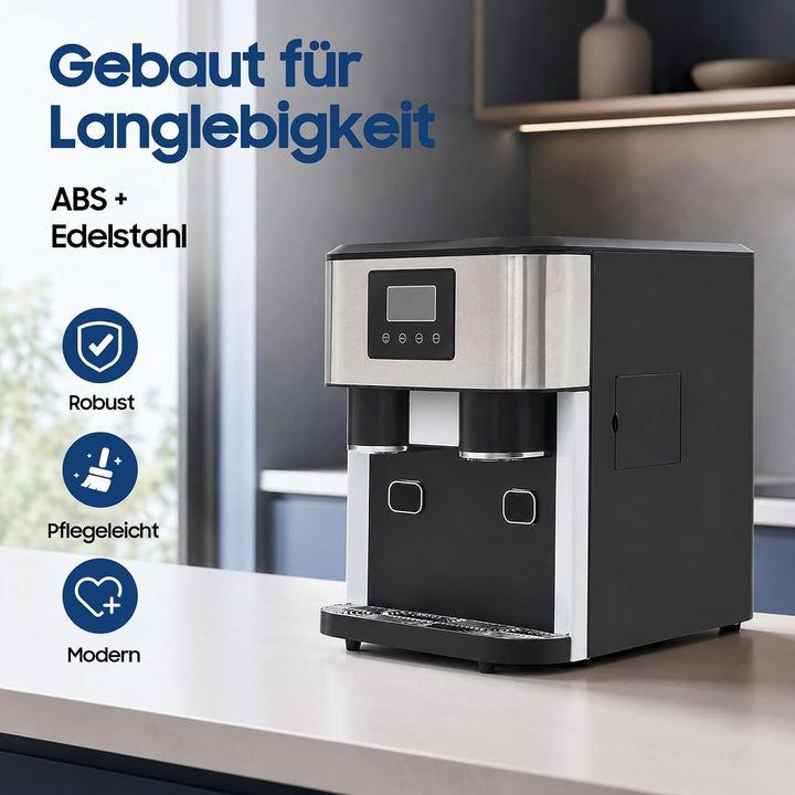 3-in-1 Eiszubereiter - Eiskubermaschine für Gehacktes Eis und Eiswürfel, 10-15 kg Eis pro Tag in 8-1