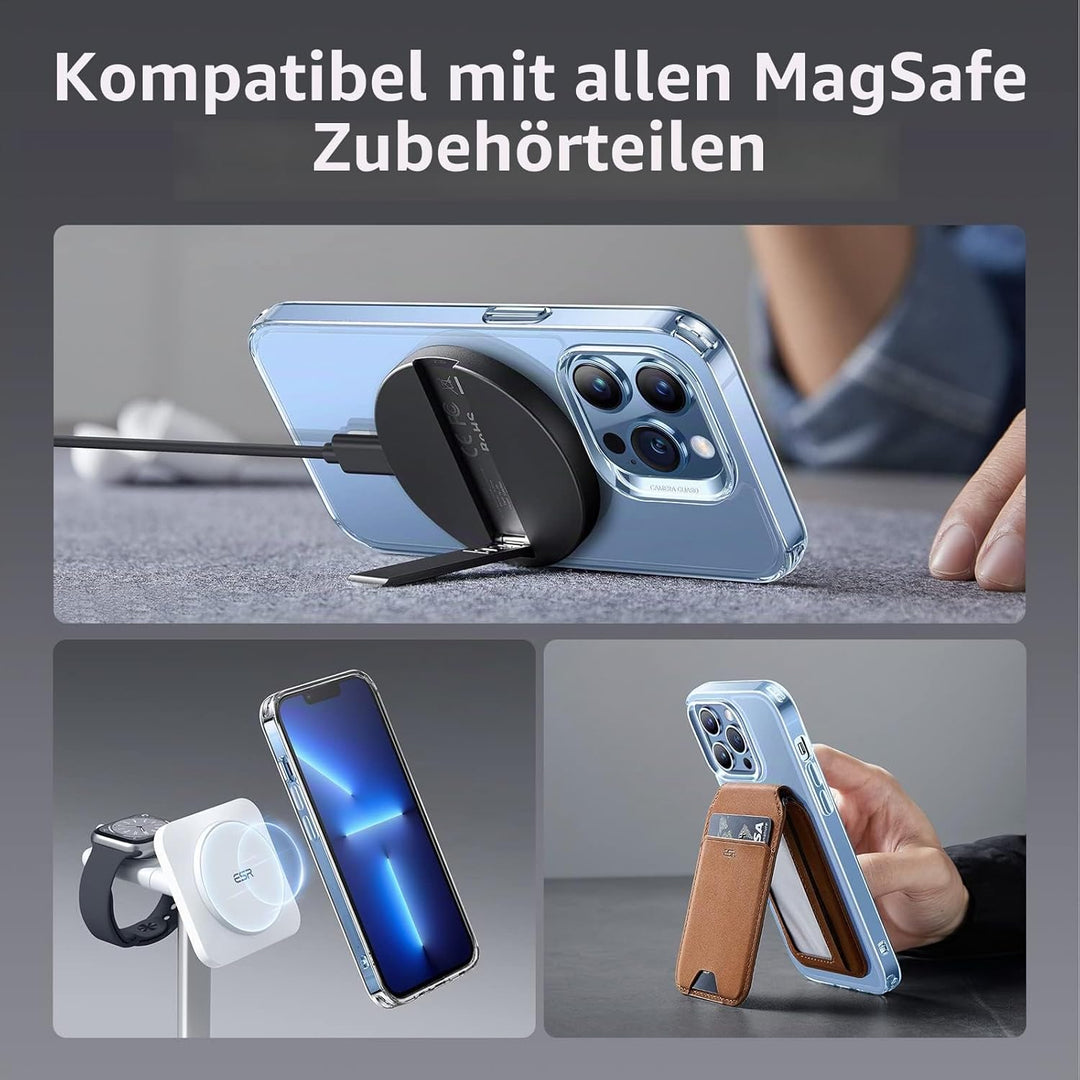 ESR für iPhone 13 Pro Hülle, Kompatibel mit MagSafe HaloLock, Hybrid Magnetisches Kabelloses Laden,