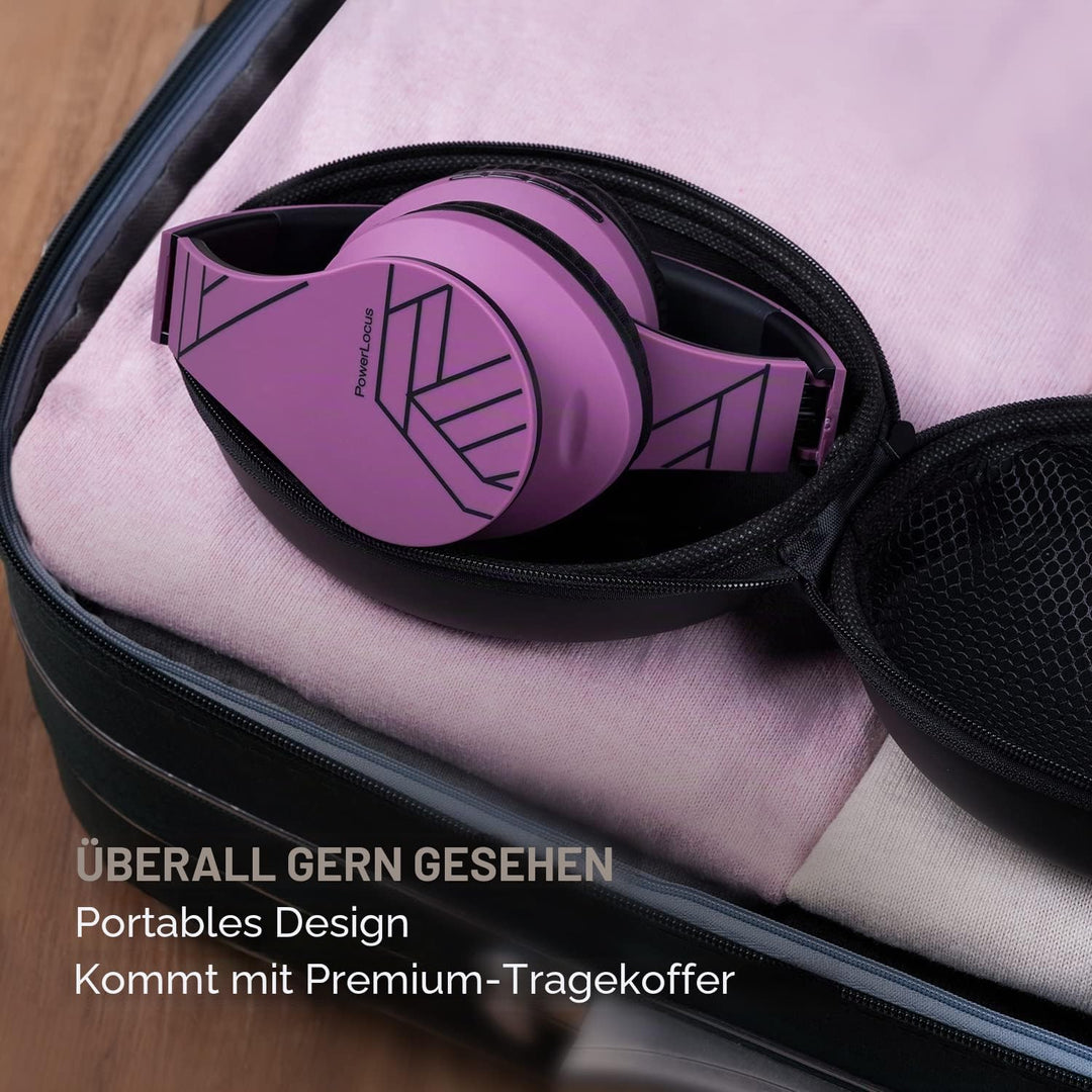 PowerLocus Bluetooth Over-Ear Kopfhörer, Kabellos Stereo Faltbare Kopfhörer Kabellose und Kabel-Kopf