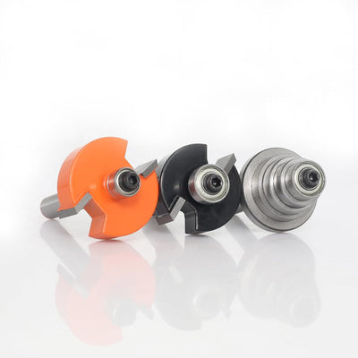 AKYLIN 2-tlg Falzfräser Set,Scheibennutfräser 8mm Schaft mit 5 einstellbaren Lagern,Holzfräser Nutfr