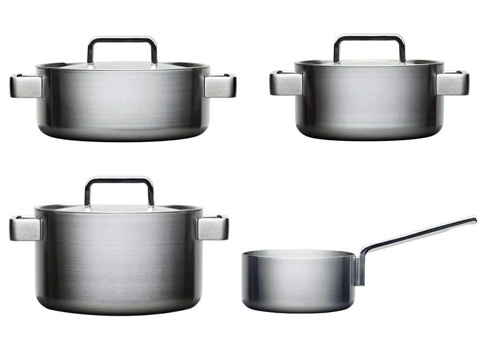 Iittala 1010451 Pfannen 4er Tools Pfannen-4er Set, Edelstahl, Silber, 30 cm, 4