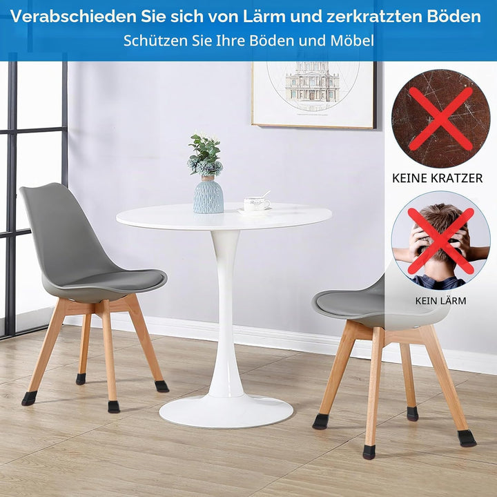 Ezprotekt Schutzkappen Für Stuhlbeine mit Filz, Gummi Möbel Beinbecher, Ø13-20mm Tischbeinbezug, Möb