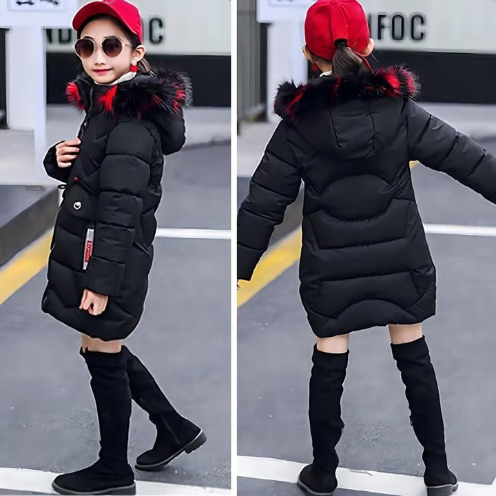 Mädchen Winterjacke Kinder Wintermantel Dicke Steppjacke Lange Warme Parka Baumwolljacke Outdoor Man
