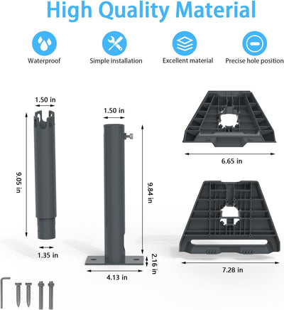 TIUIHU Starlink Halterung，360° verstellbarer Starlink Wandghalterung für Starlink Gen 2(V2)/Starlink