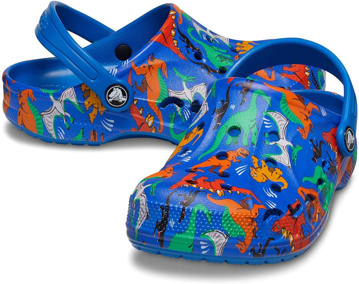 Crocs Unisex Kinder Baya Graphic Clog K Holzschuh 34/35 EU Printed Bright Cobalt, 34/35 EU Printed B