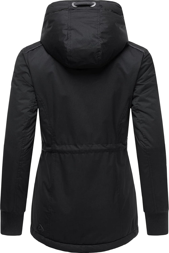 Ragwear Damen Winterjacke Outdoorjacke mit Kapuze YM-Danka XS-6XL M Black022, M Black022
