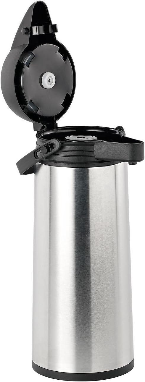 Rosenstein &amp; Söhne Partyzubehör: 2er Pack Edelstahl-Pump-Vakuum-Isolierkanne, 1,9 Liter (Thermo-Pump